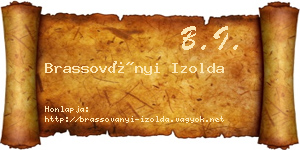 Brassoványi Izolda névjegykártya